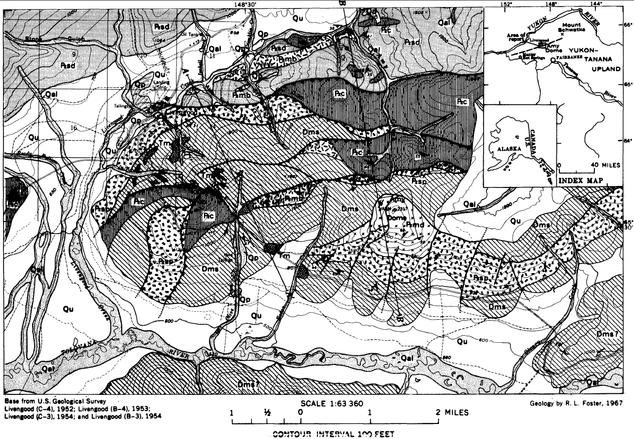 Geologic map of the Livengood district