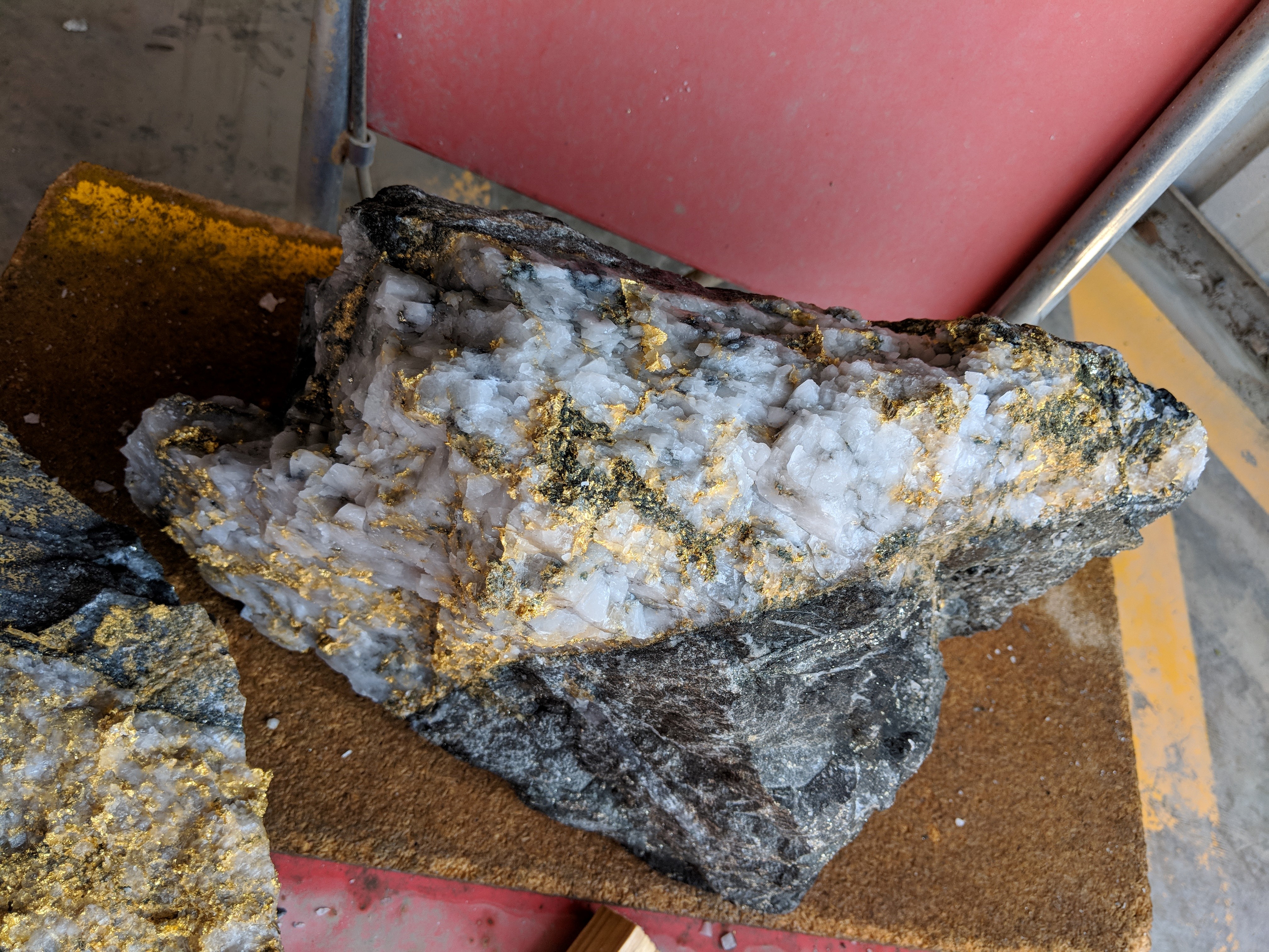 Beta Hunt ore specimen with visible gold