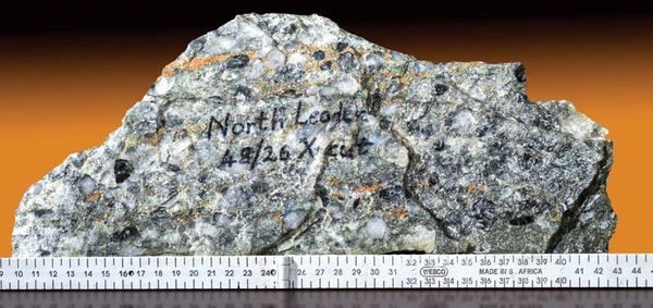 Secondary reef sample underlying the carbon leader reef