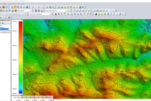 Generated terrain isolines