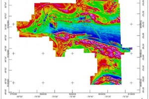 Detour lake airborne geophysical map