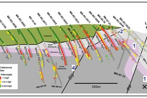 Cross section through the deposit Livengood
