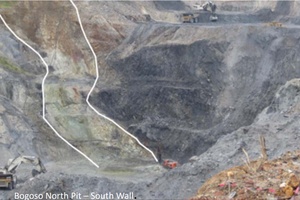 Volcanic lense in the Bogoso North Pit