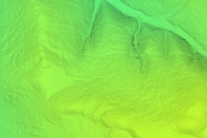 Thrust zone on the LiDAR point cloud