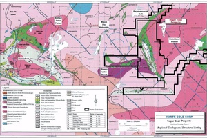 Dayohessarah Greenstone Belt geology map