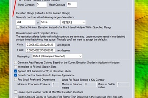 Terrain contour generation options