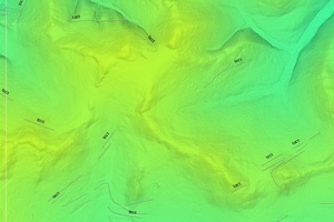 The main thrust zone according to the interpretation data
