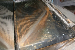 Концентрационный стол в работе