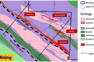 Geologic Plan View of the Norlartic Pits Area