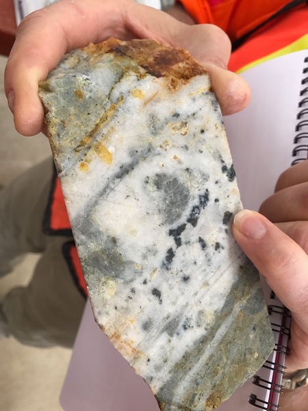 Quartz vein with silver minerals