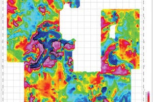 Volcan Project including OdAE Sector Pole Reduced Plot of the Magnetic Data