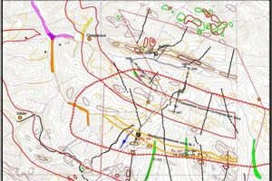 Карта признаков и факторов контроля золотого оруденения
