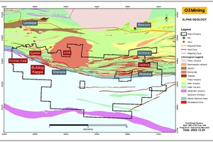 Cadillac-Larder Lake Fault Zone geology map
