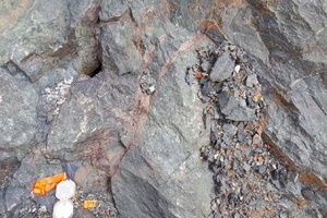 Remobilized pyrrhotite veins