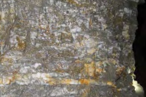 Mesothermal quartz‐sulfidic veins hosted in granodiorite rocks