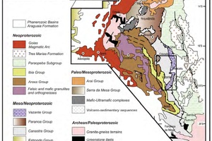 Simplified geology of the Brasilia Belt