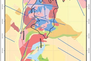 OdAE Geological Map showing Inferred and-or Projected Faults