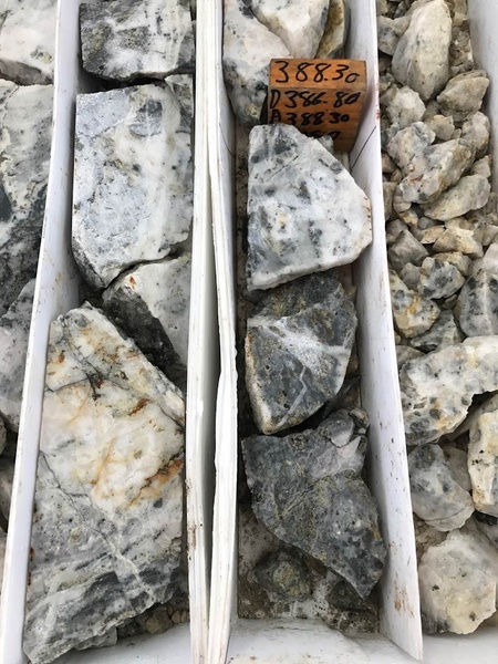 Silver minerals in core