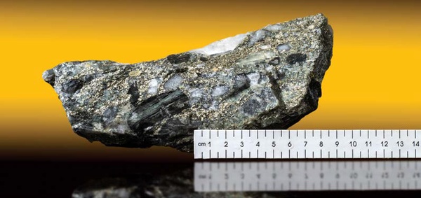 Highly mineralised Ventersdorp Contact Reef sample with buckshot pyrite
