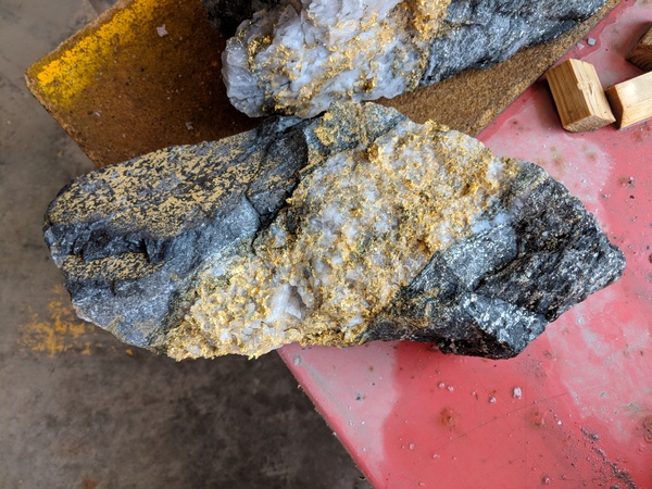 Breakthrough 76 kg rock specimen