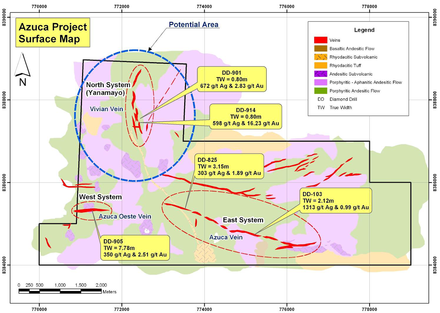 Azuca Project Surface map