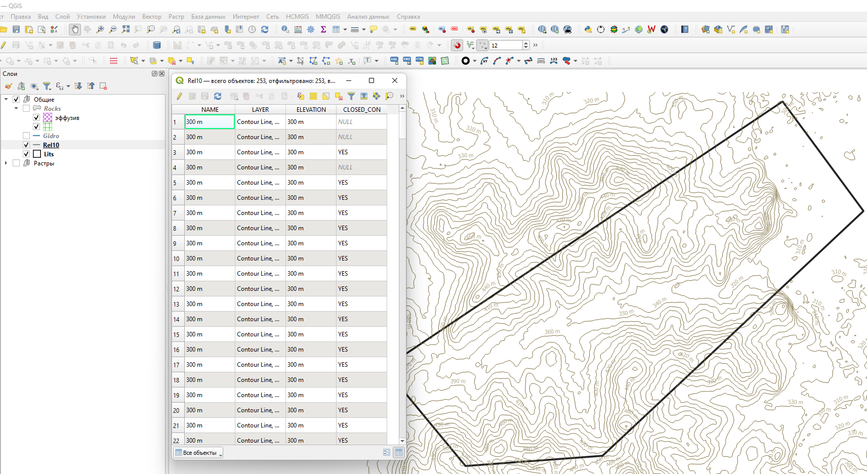 рельеф построенный по данным SRTM