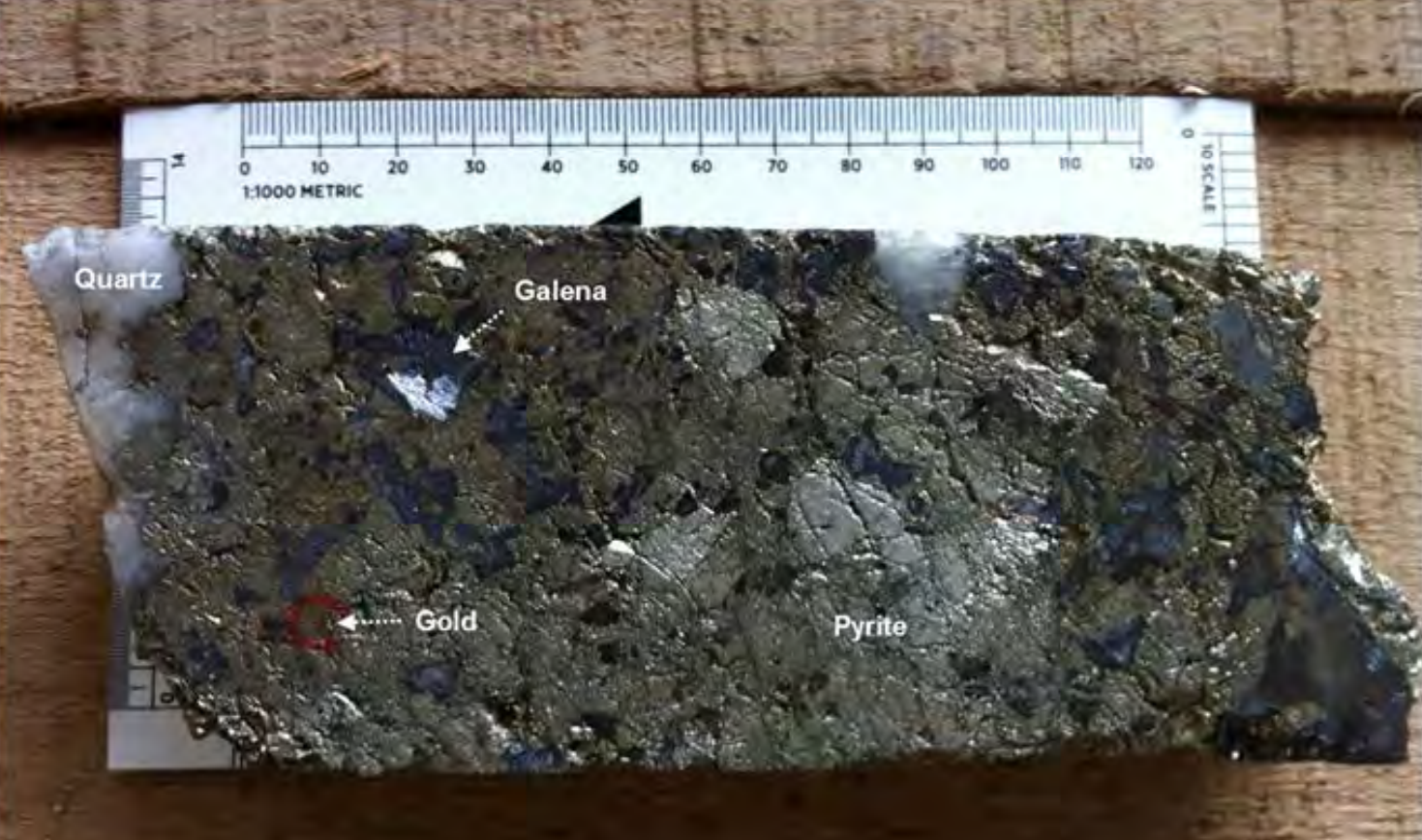 Galena-pyrite vein