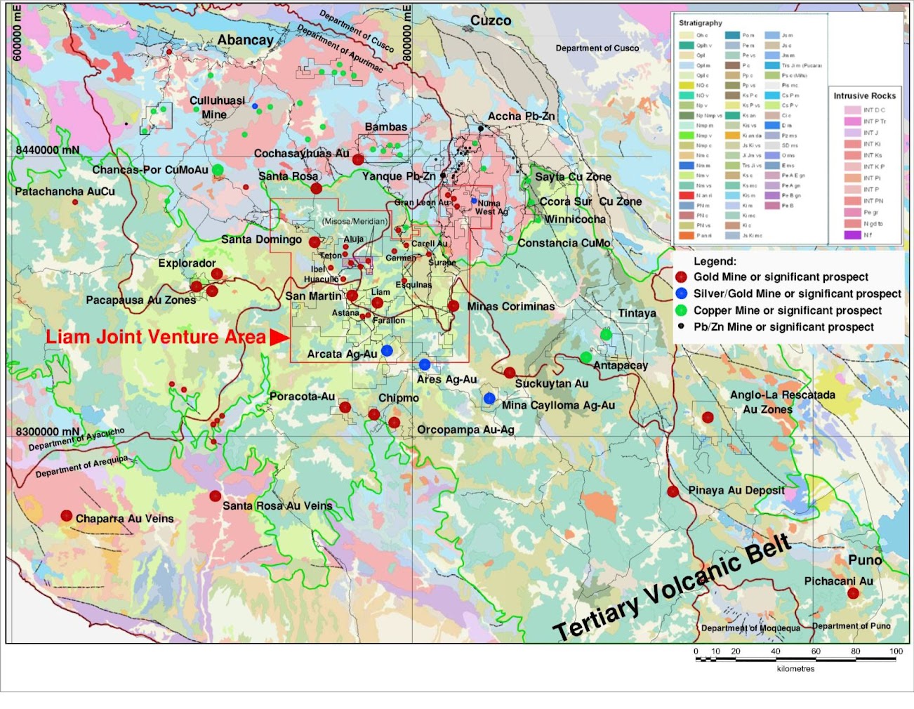 Regional Geology, Depertment of Cusco