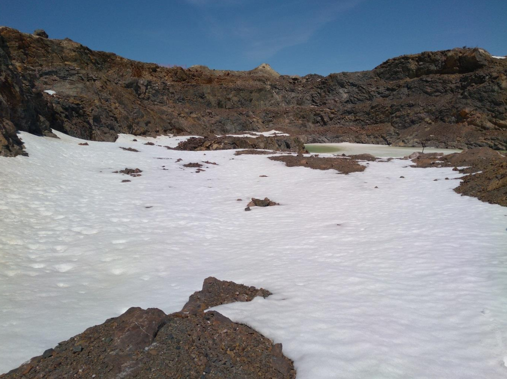 Garrcon Bulk Sample Pit Showing Strongly Altered Rock